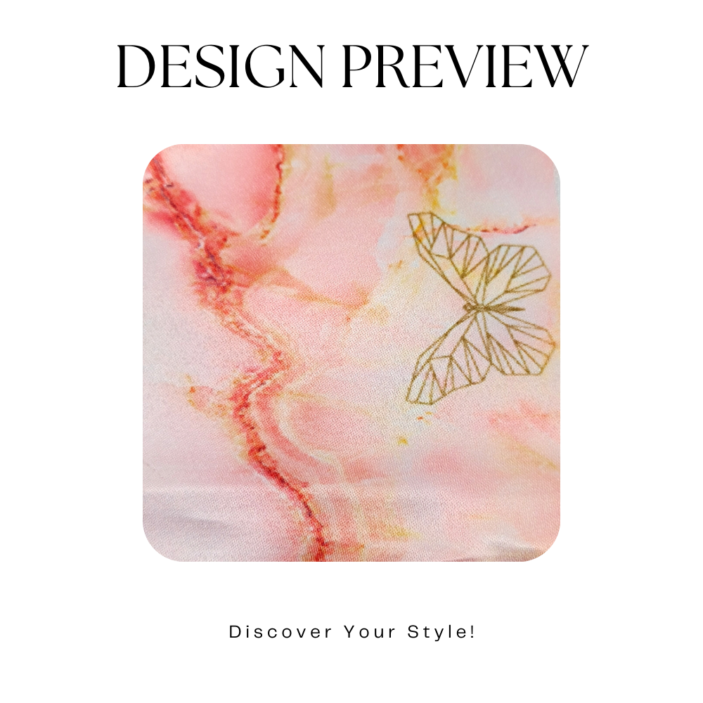 Peach Sky - Fairy & Rose Printed Scrunchie Watch