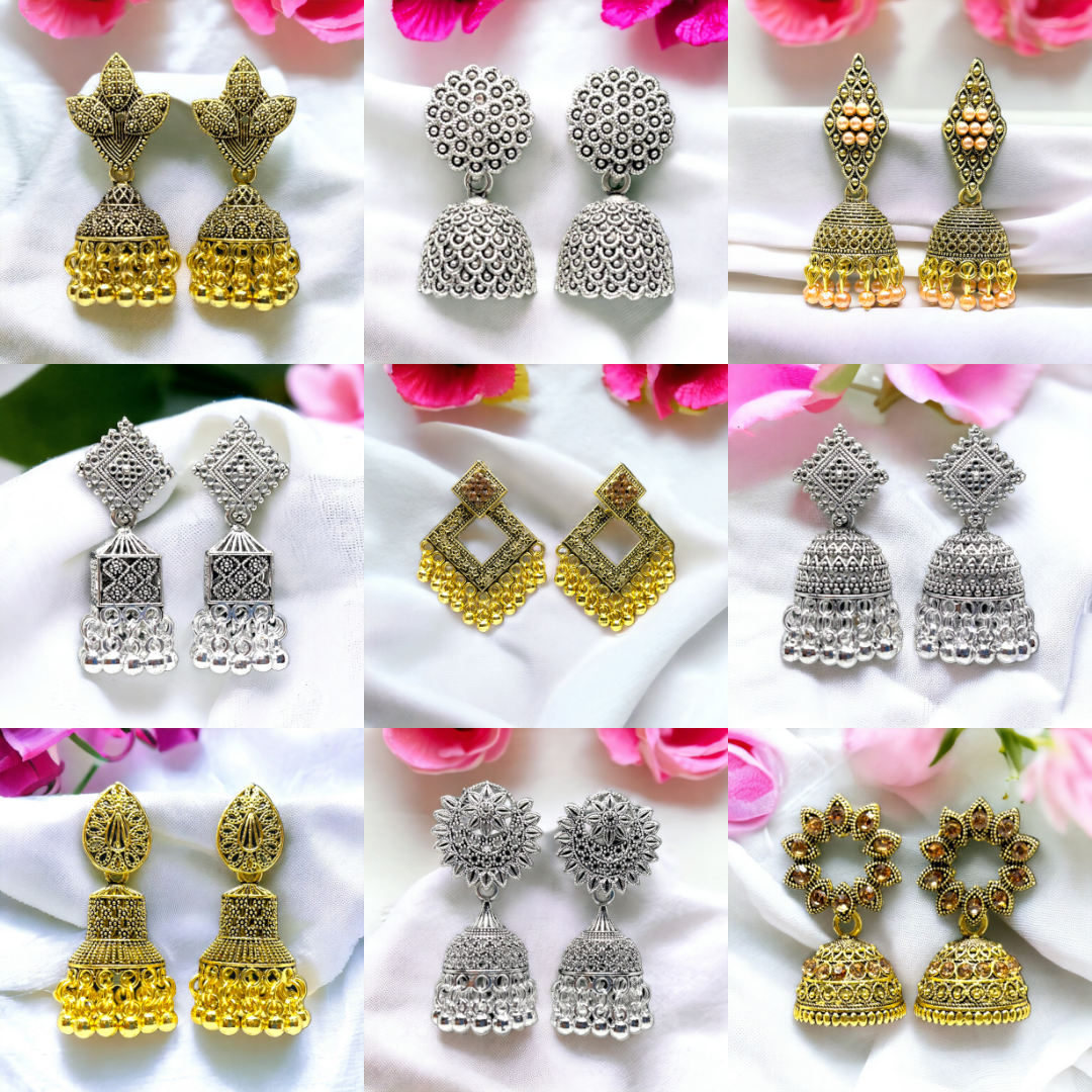 Fairy Earring Set - Box Of 10 Jhumkas