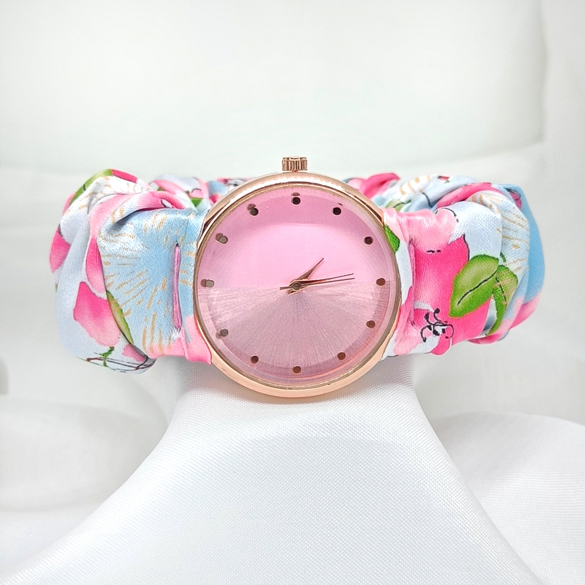 Spring Petals - Fairy & Rose Printed Scrunchie Watch
