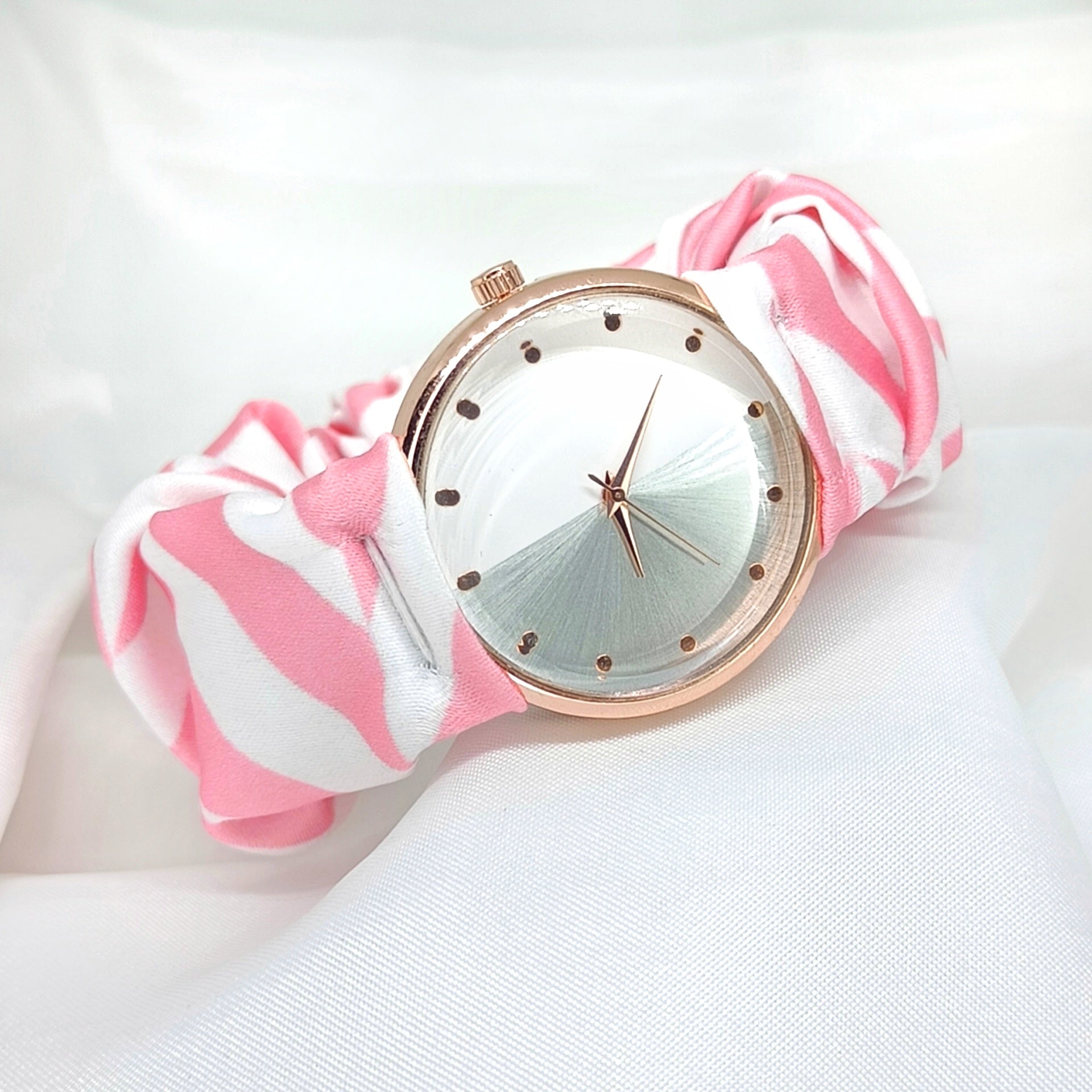 Cherry Crush - Fairy & Rose Printed Scrunchie Watch