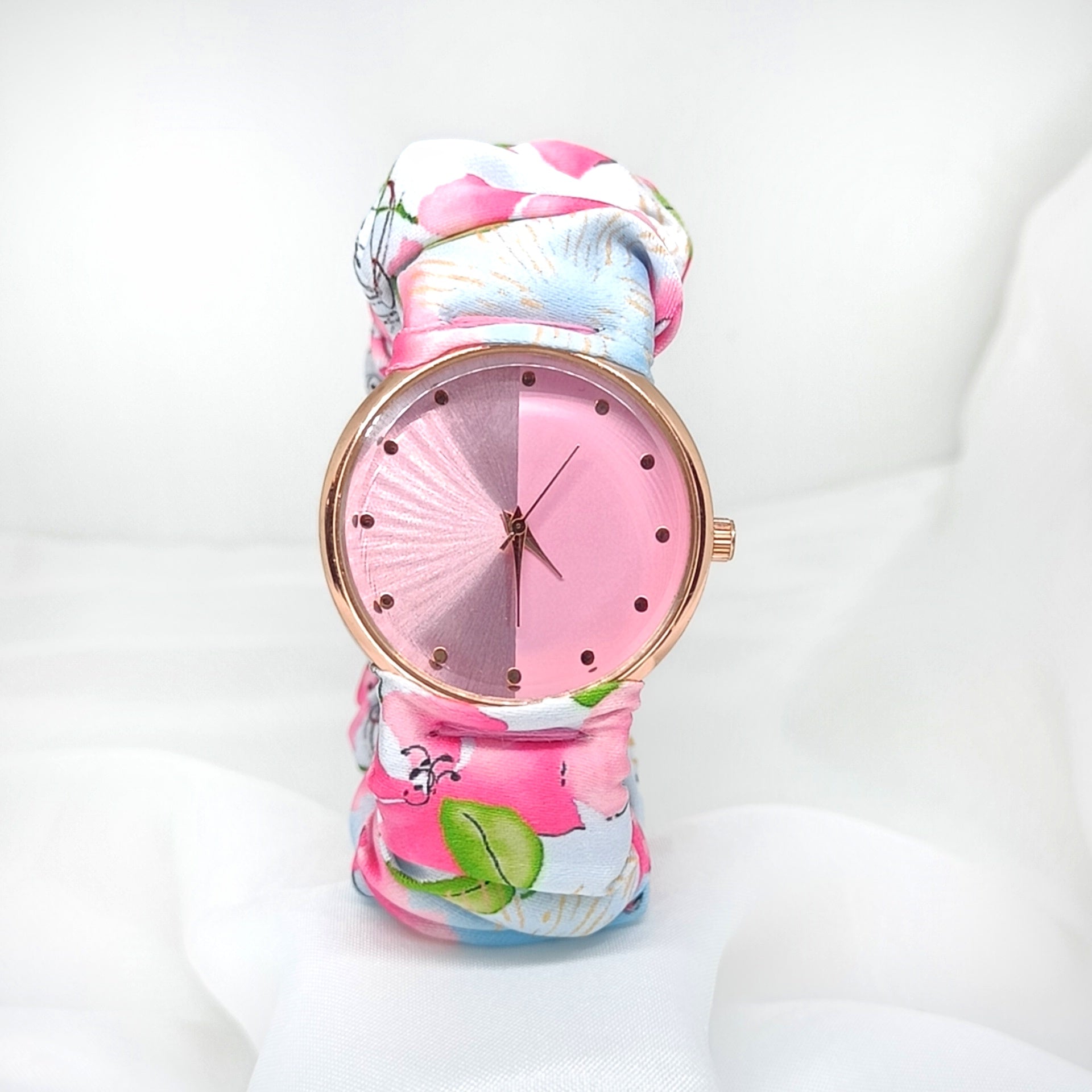 Spring Petals - Fairy & Rose Printed Scrunchie Watch