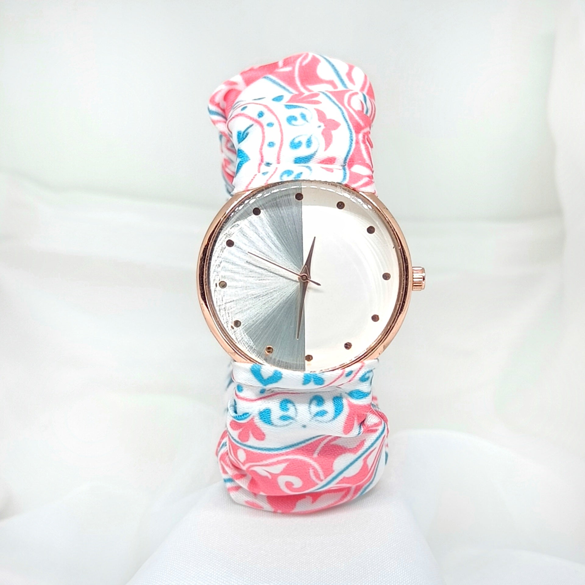 Vintage Charm - Fairy & Rose Printed Scrunchie Watch