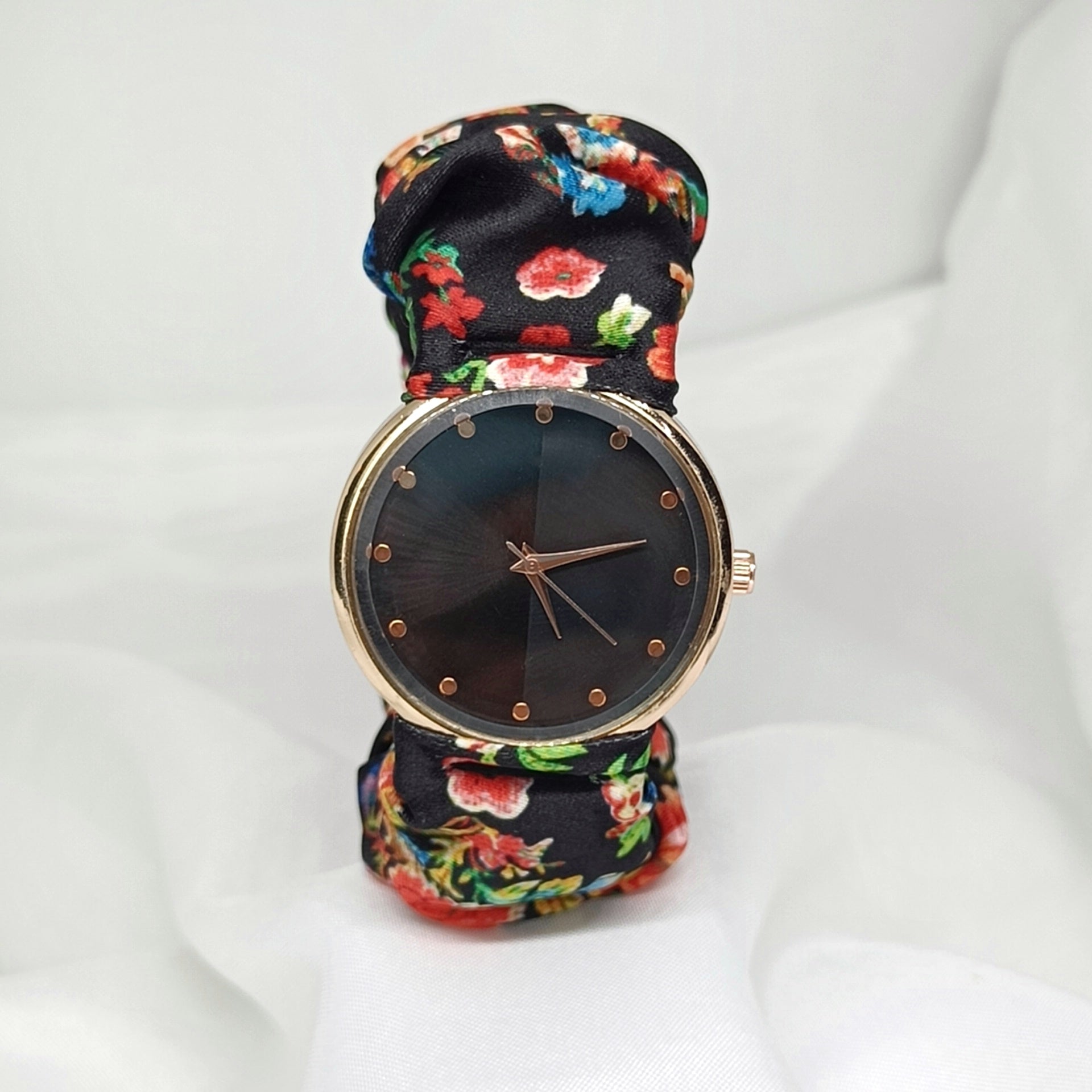 Midnight Garden - Fairy & Rose Printed Scrunchie Watch
