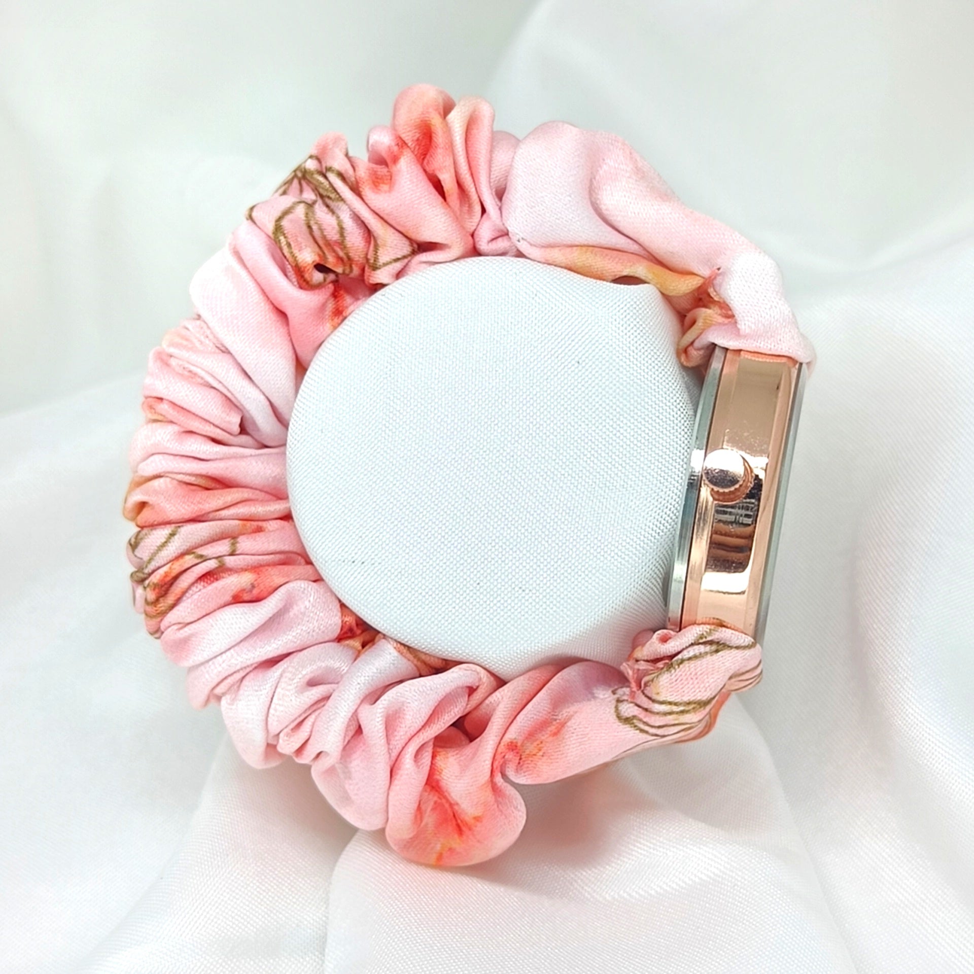 Peach Sky - Fairy & Rose Printed Scrunchie Watch