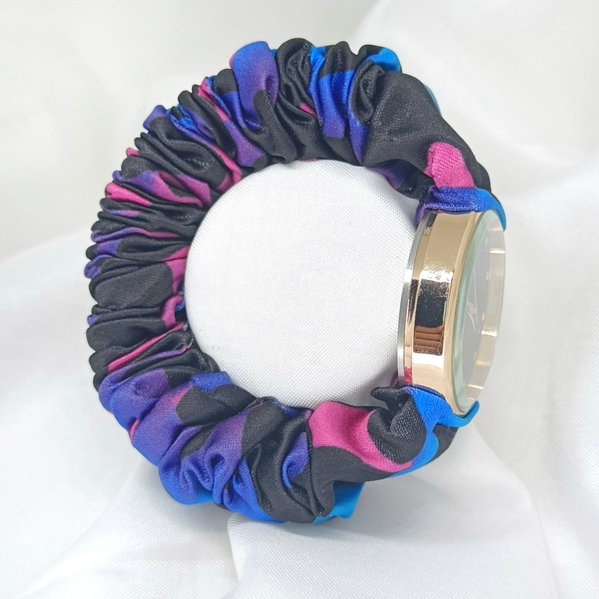Midnight Cheetah - Fairy & Rose Printed Scrunchie Watch