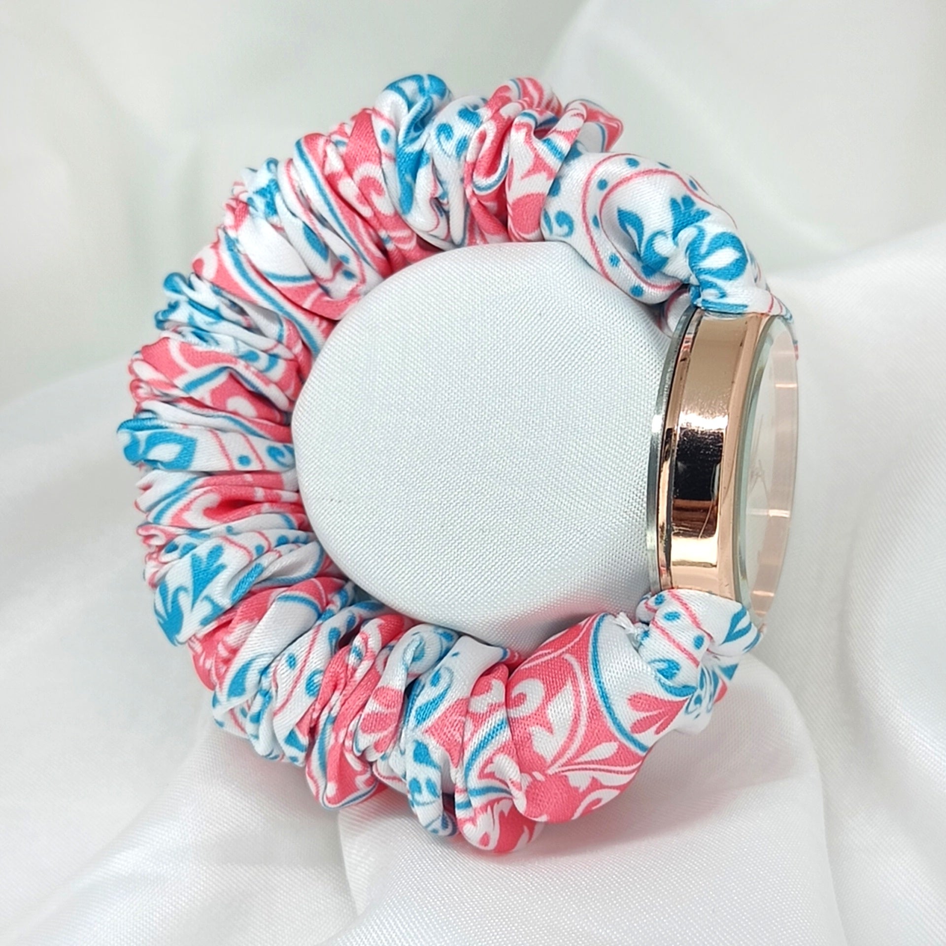 Vintage Charm - Fairy & Rose Printed Scrunchie Watch