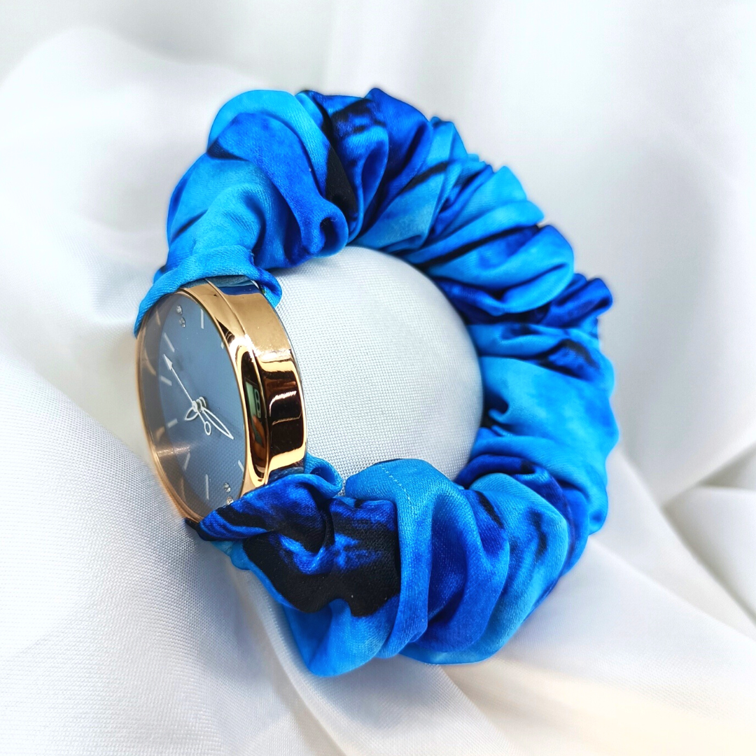 [Limited Edition] The Ocean Blue - Printed Scrunchie Watch
