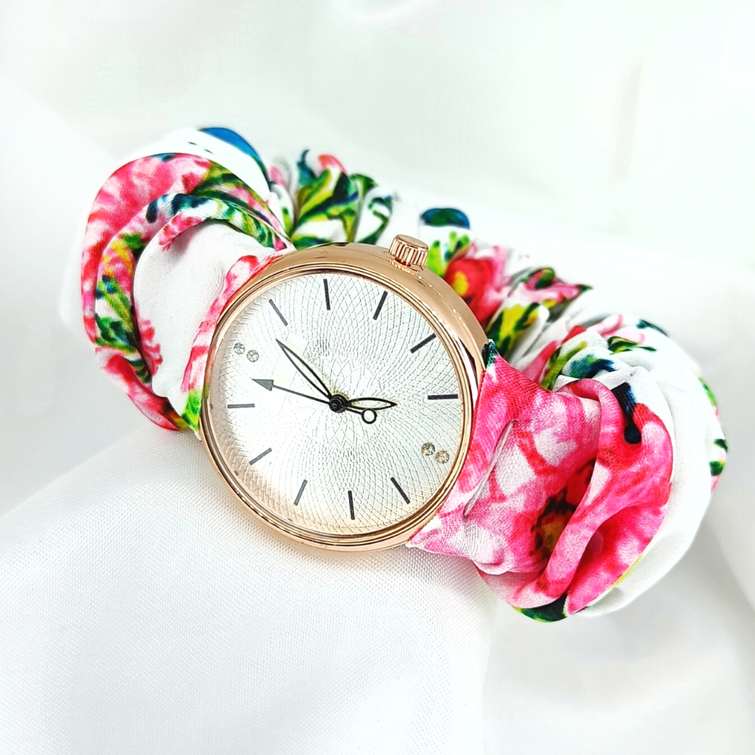 Printed Scrunchie Watch Blossom Collection By Fairy Rose Fairy And Rose